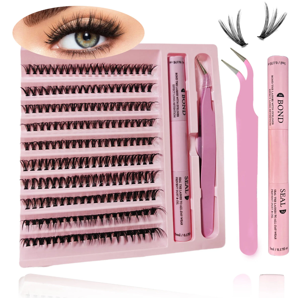 Kit faux cils en grappes a poser soi-meme (200 grappes)