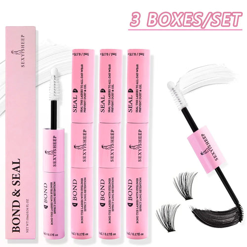 Colle et fixateur 2 en 1 pour faux cils en grappes