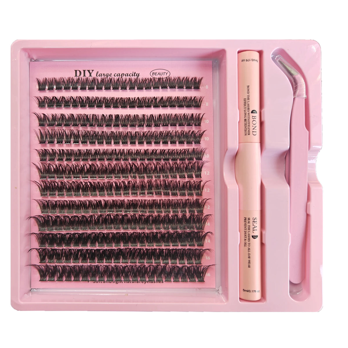 Kit faux cils en grappes a poser soi-meme (200 grappes)