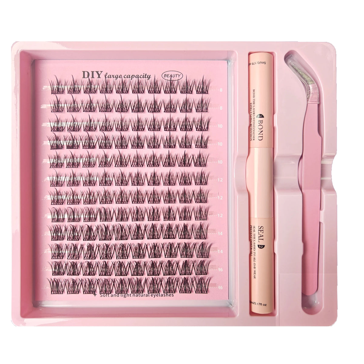 Kit faux cils en grappes a poser soi-meme (200 grappes)