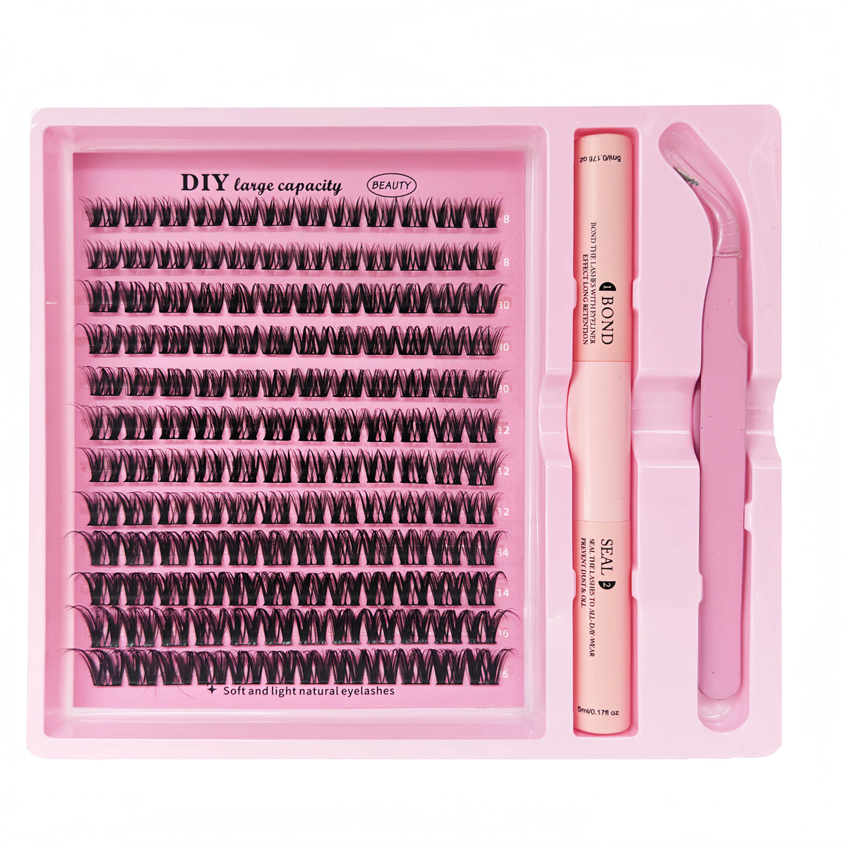 Kit faux cils en grappes a poser soi-meme (200 grappes)