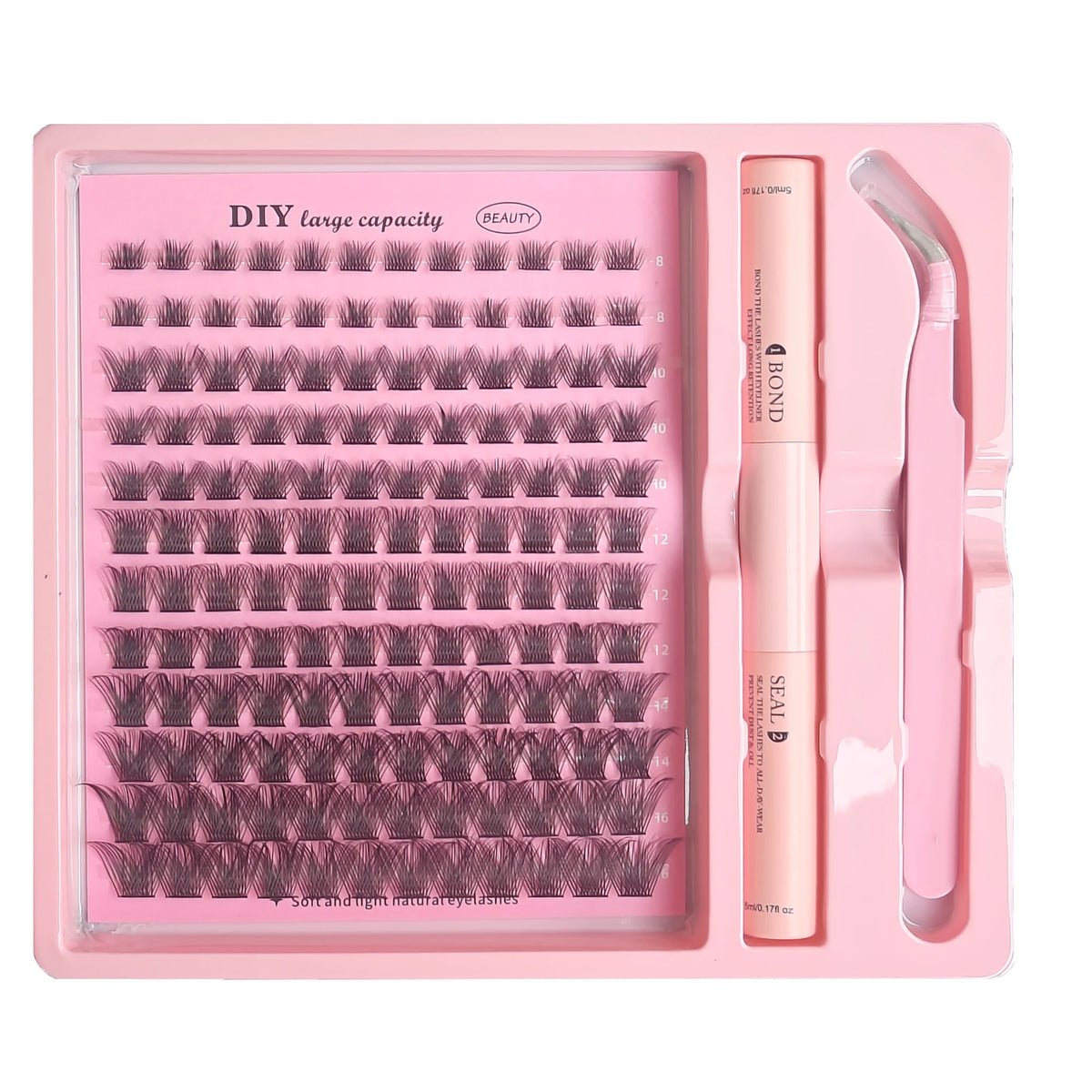 Kit faux cils en grappes a poser soi-meme (200 grappes)