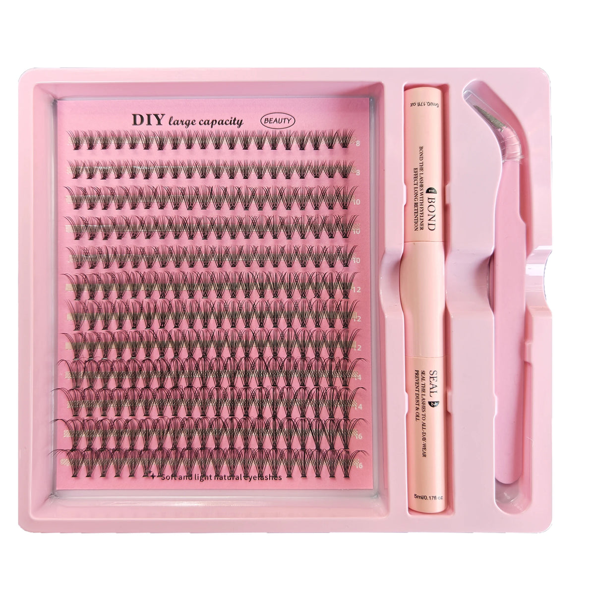 Kit faux cils en grappes a poser soi-meme (200 grappes)