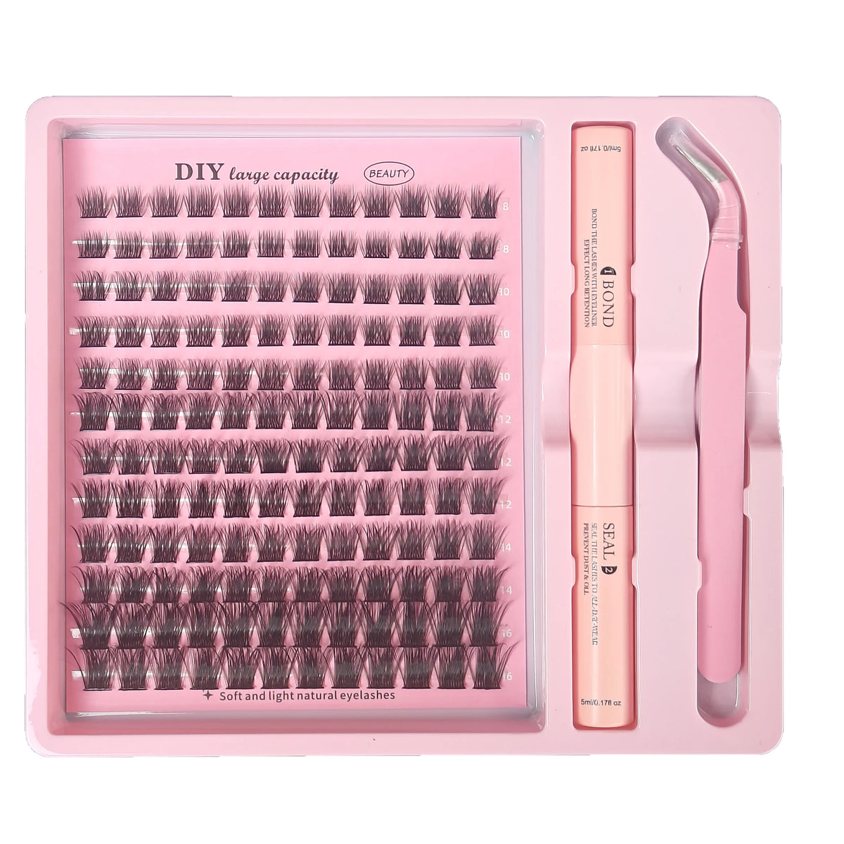 Kit faux cils en grappes a poser soi-meme (200 grappes)