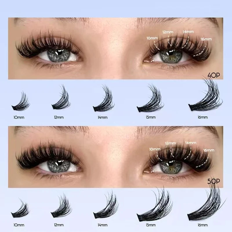 Kit faux cils en grappes a poser soi-meme (200 grappes)