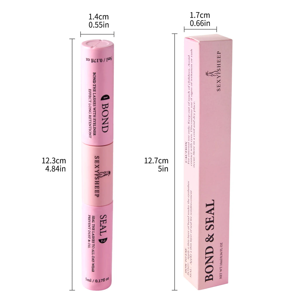 Colle et fixateur 2 en 1 pour faux cils en grappes