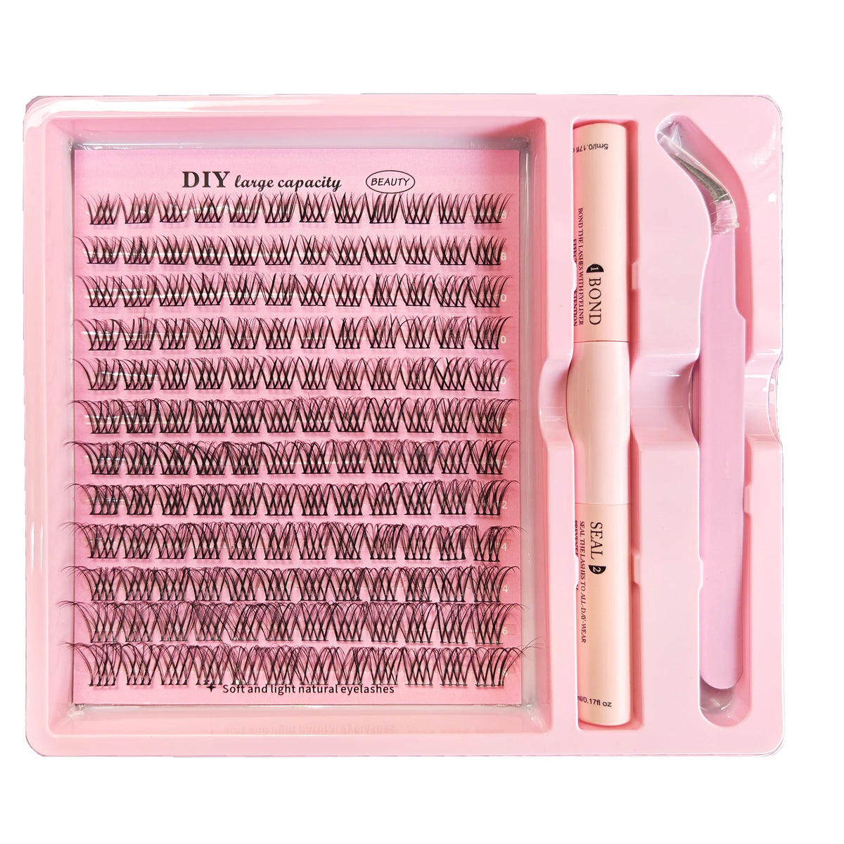 Kit faux cils en grappes a poser soi-meme (200 grappes)