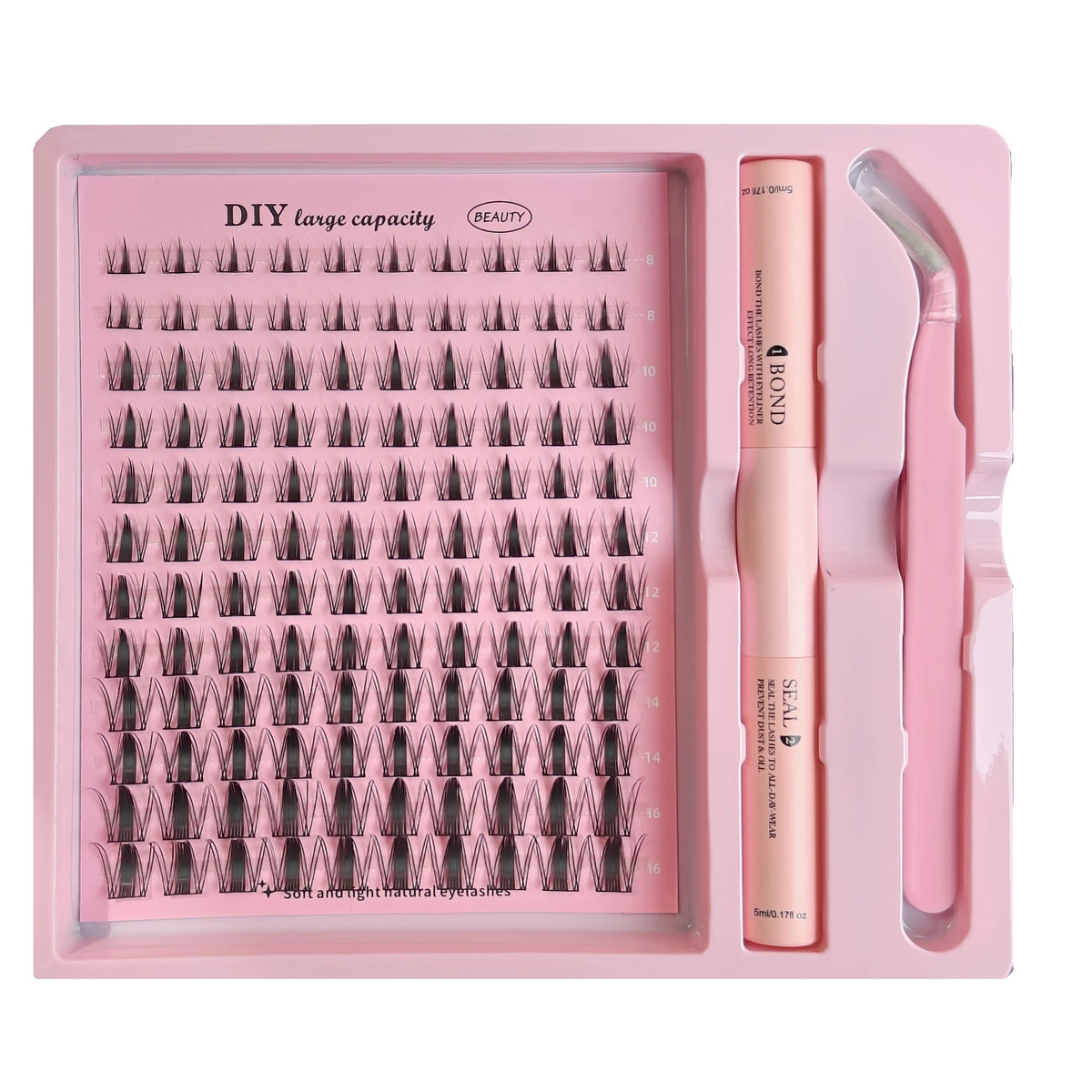 Kit faux cils en grappes a poser soi-meme (200 grappes)