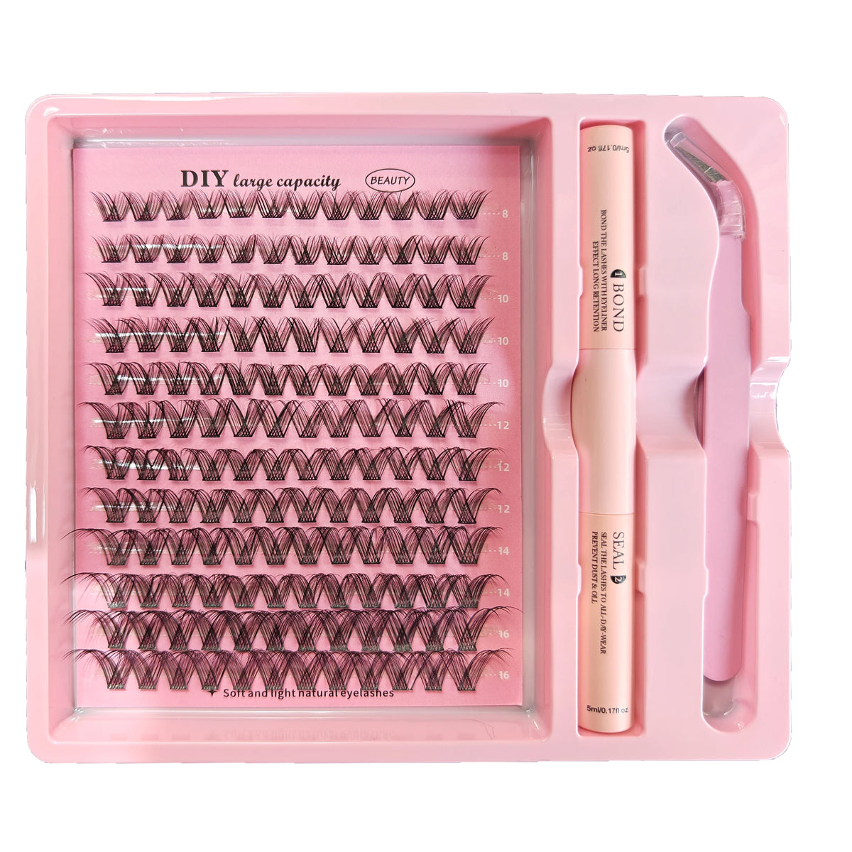 Kit faux cils en grappes a poser soi-meme (200 grappes)